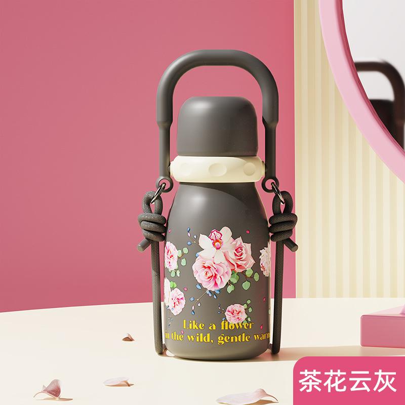 Water bottleGOOM thermos cup pot 1 new high-end exquisite appearance large capacity girl straw go out to carry gifts