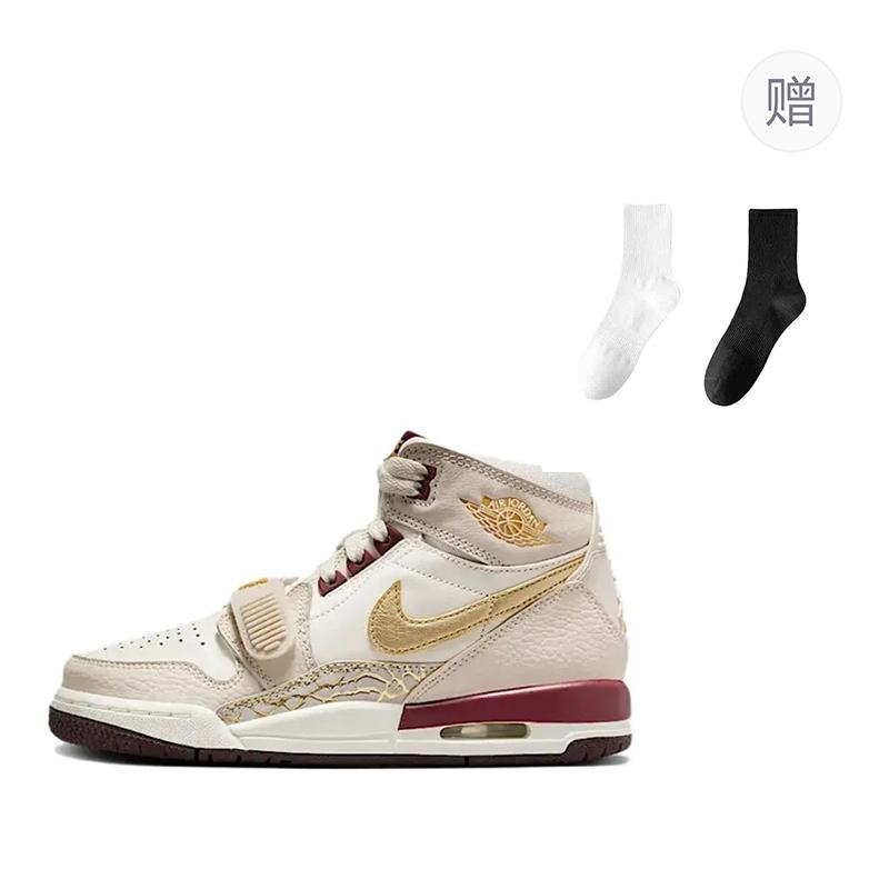 Jordan Баскетбольные кроссовки Jordan Legacy 312, высокие, кожаные, бежевые, унисекс, IB4914-161