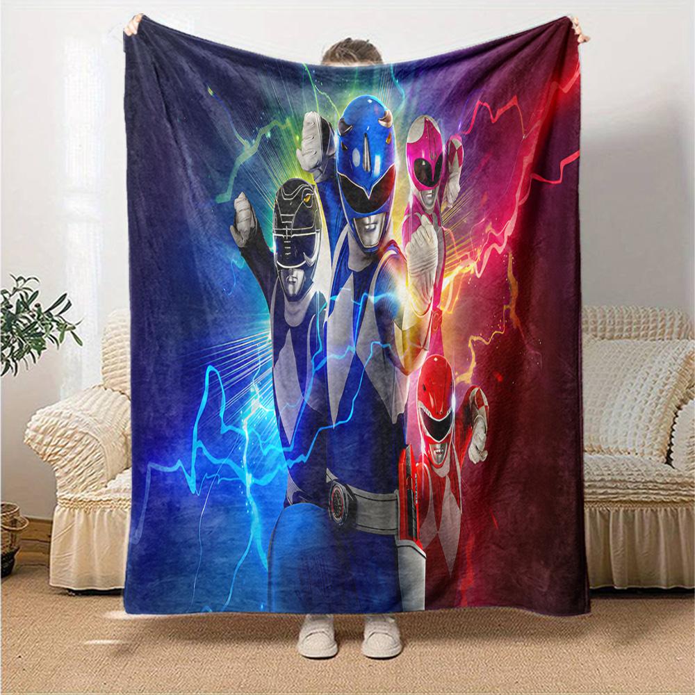 Rangers Team-up Flannel Blanket, Soft Polyester, Modern Design, All-Season for Camping, Travel, Gifts for holidays or birthdays