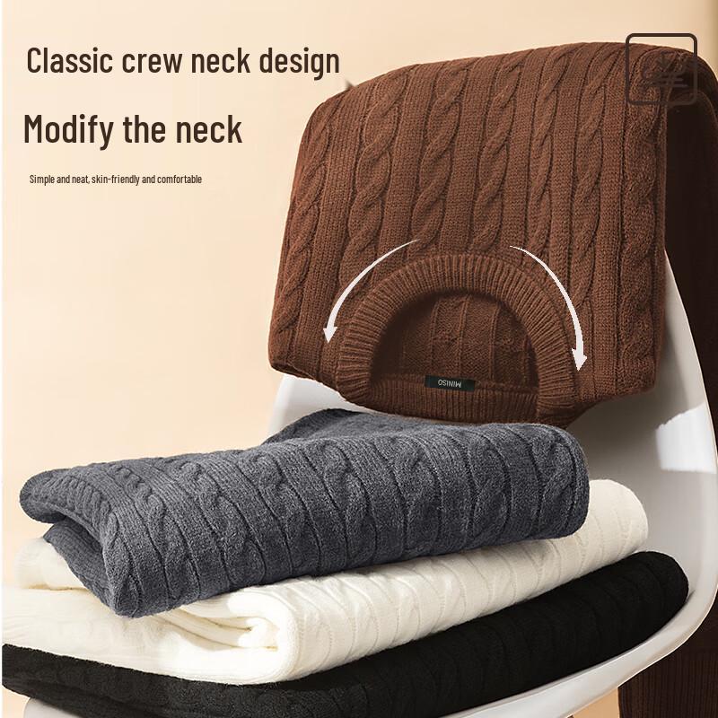 MINISO Couple's New Year Round Neck Knit Sweater