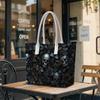 Gothic Skull Rose Pattern Tote Bag for Daily Use