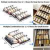 4 Tier Seasoning Jars Rack Drawers Insert Acrylic Spice Drawer Organizer Kitchen Spice Rack Tray for Cocina Drawer/Countertop