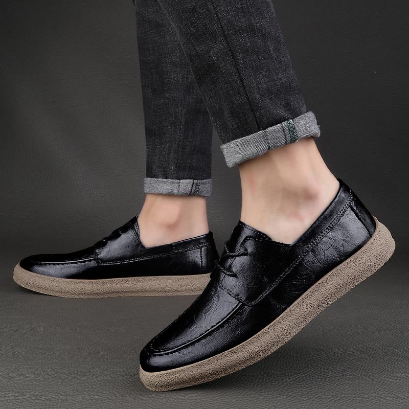 Genuine Leather Men Shoes Trend Comfortable Casual Shoes Moccasins Men Flats Shoes