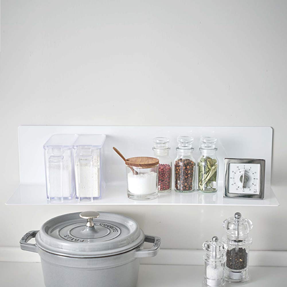 Yamazaki Магнитная кухонная полка Jitsugyo, широкая, белая, Ш50XГ14XВ12 см, декоративная полка для кухни, настенная полка 5078, прибл.