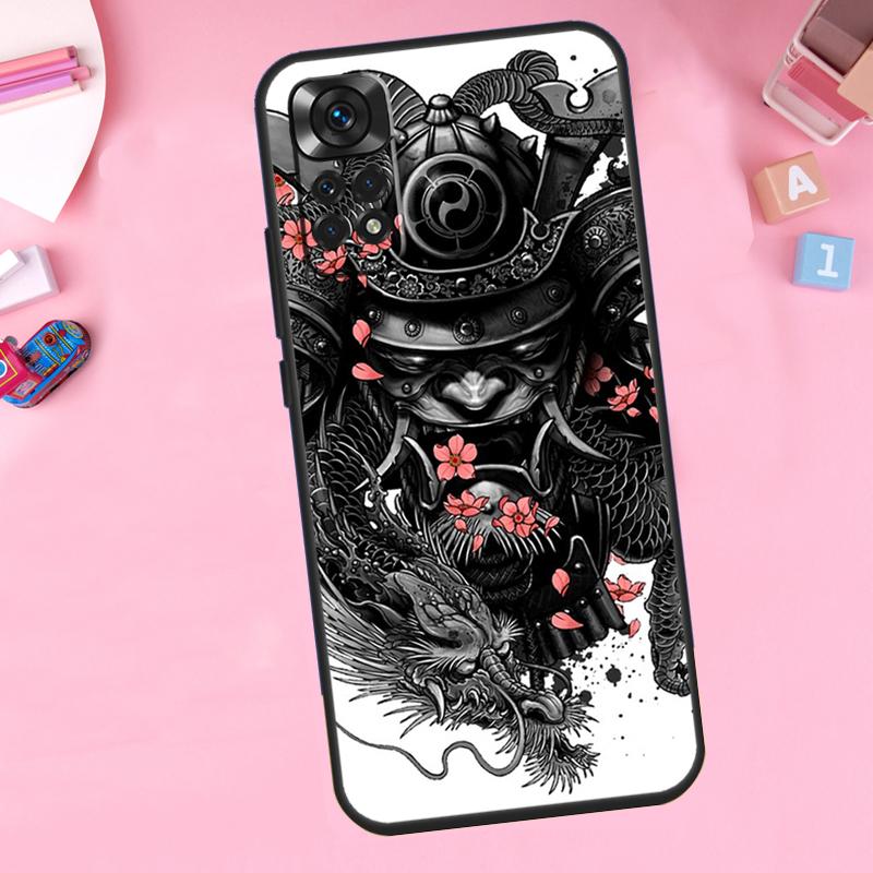 Japanese Hannya Oni Mask For Xiaomi Redmi Note 14 13 10 11 12 15 Pro Plus Phone Case For Redmi 15C 13C 12C 10C 14C 15