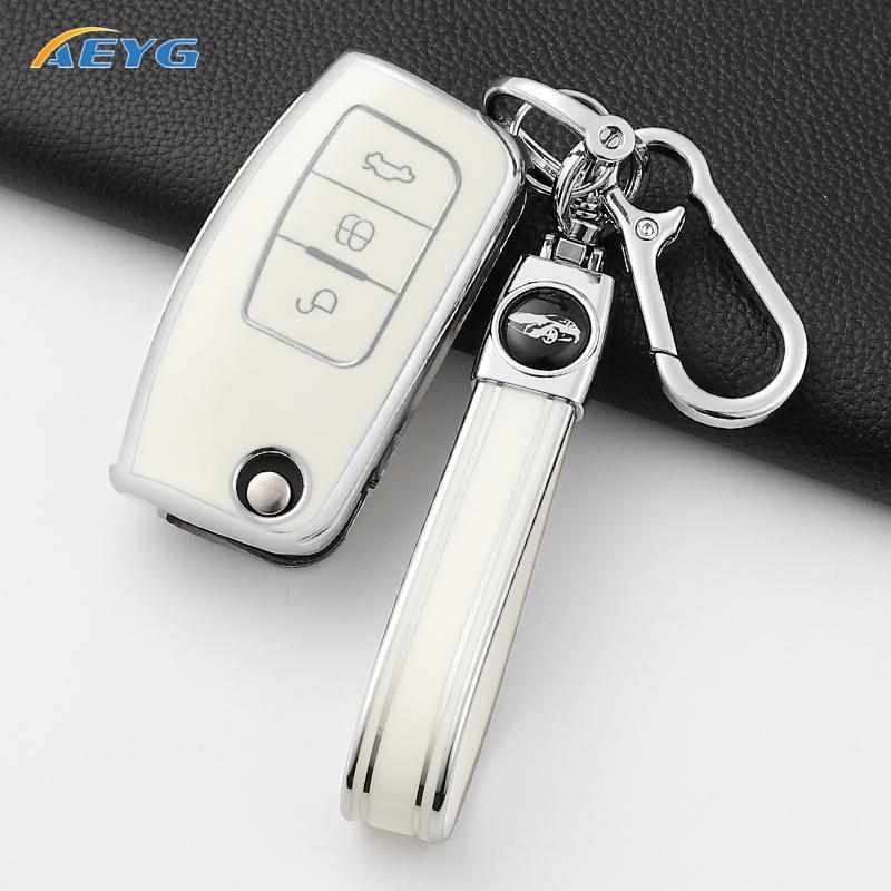 Чехол-брелок для ключа автомобиля для Ford Focus 2 MK2 Fiesta Mondeo Galaxy Ecosport Kuga Escape Falcon B-Max C-Max Аксессуары