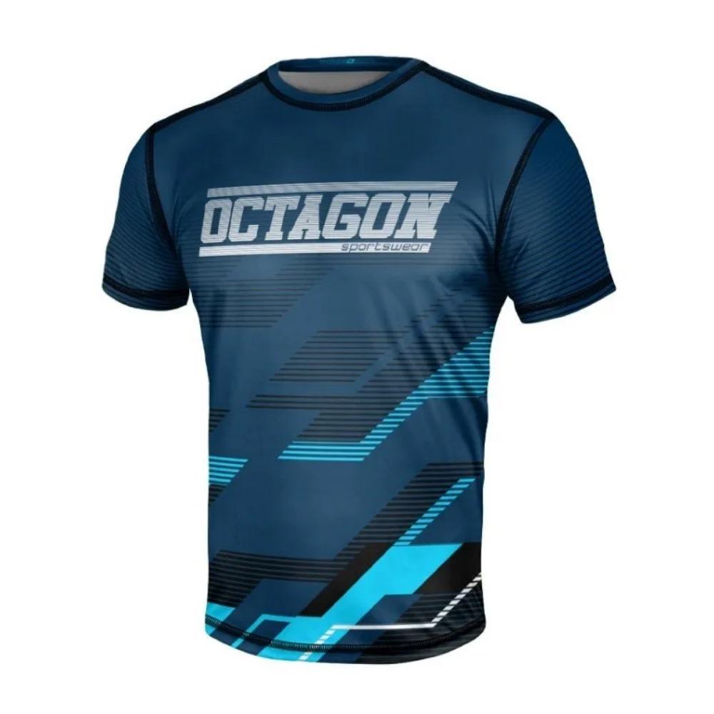 Летние фанаты Восьмиугольник X RFA Fightwear Мужская 3D-печать Дышащая Быстросохнущая Мотоспорт Спорт Фитнес Футболка с коротким рукавом
