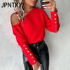 JPNTKY Women's Fashion Casual Autumn Winter Solid Color Print Long Sleeve Blouses & Shirts