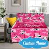 Custom Name Pinkie Unicorn Journal Blanket bed sofa Blanket Flannel Blanket for Camping, Hiking, Picnic Essentials,gift for Fan family