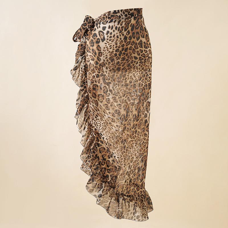 Пляжная накидка из шифона с принтом тай-дай: Купальник в евро-американском стиле, юбка и блузка