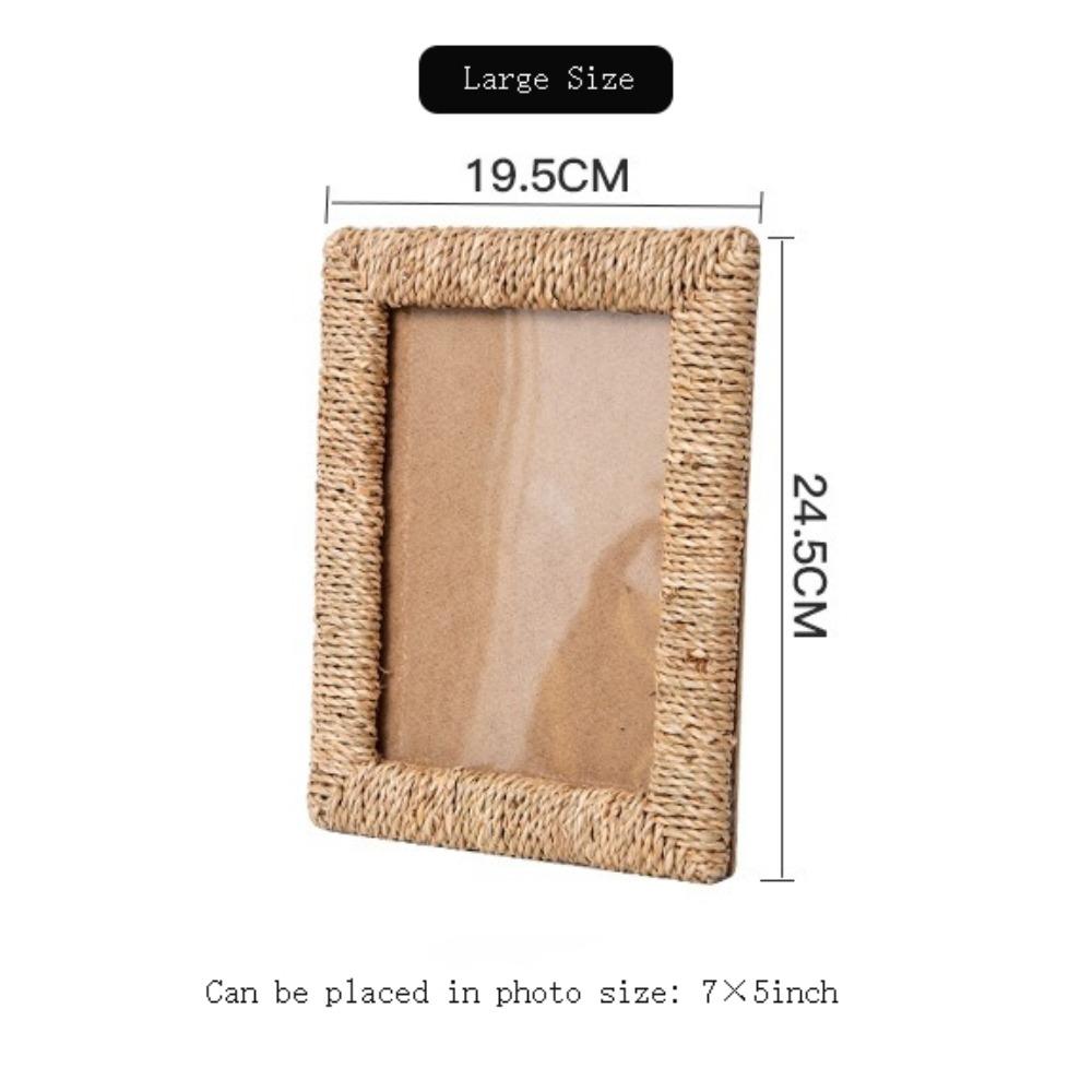 Handmade Rattan Picture Frame 4×6 / 5×7 inch Farmhouse Picture Frame Home Decor
