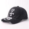 Popular Denim Baseball Cap Graffiti Cross Inkjet Digital Cap Fashion Soft Top Visor