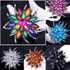 Wedding Bridal Large Flower Shiny Rhinestone Lady Scarf Brooch Pin Jewelry Decor ARI