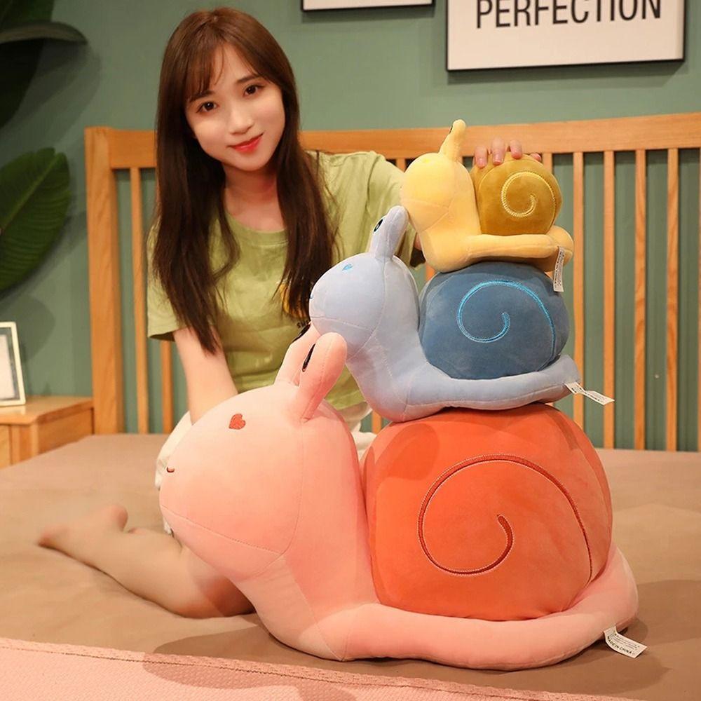 Children Gift Home Decor Sleep Pillow Animal Pillow Snails Plush Toys Snail Plush Doll Stuffed Toy
