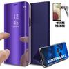 Coque de protection - Clear View - pour Samsung Galaxy A12 - Violet - 2 Verres Trempés - Antichoc