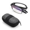 Unisex Lightweight Portable Eyewear Reading Glasses Folding with Zipper Case Presbyopic Glasses