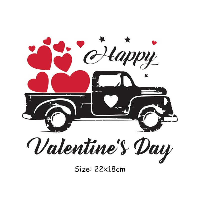 Patches For Clothes Happy Valentine'S Day Patches A-Level Washable New Design T-Shirt Jeans Stickers Heat Transfer Flower Patch