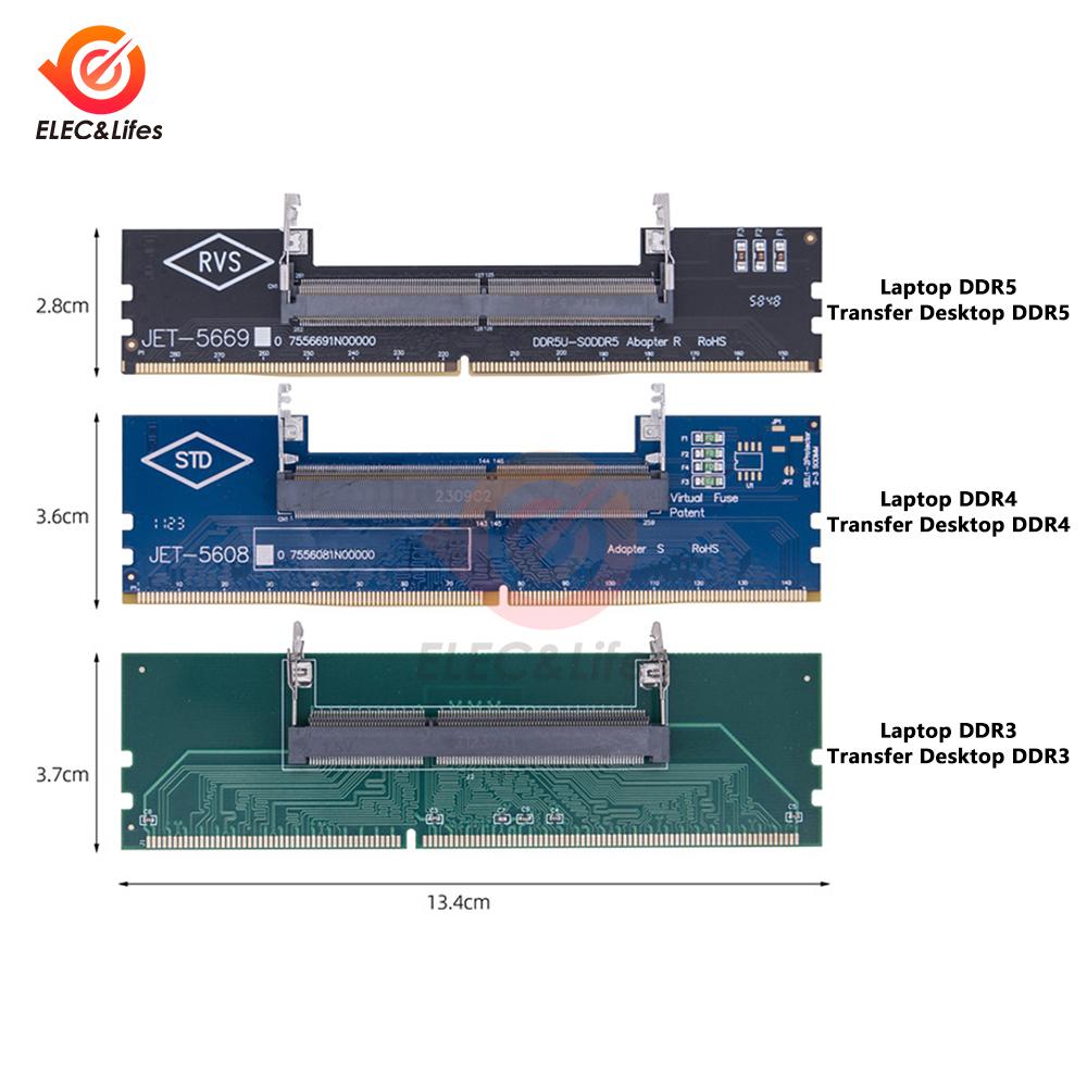 DDR1 DDR1 Memory Adapter Card SO-DIMM to DIMM Converter Plug and Play High Frequency Impedance Stable Performance DDR1