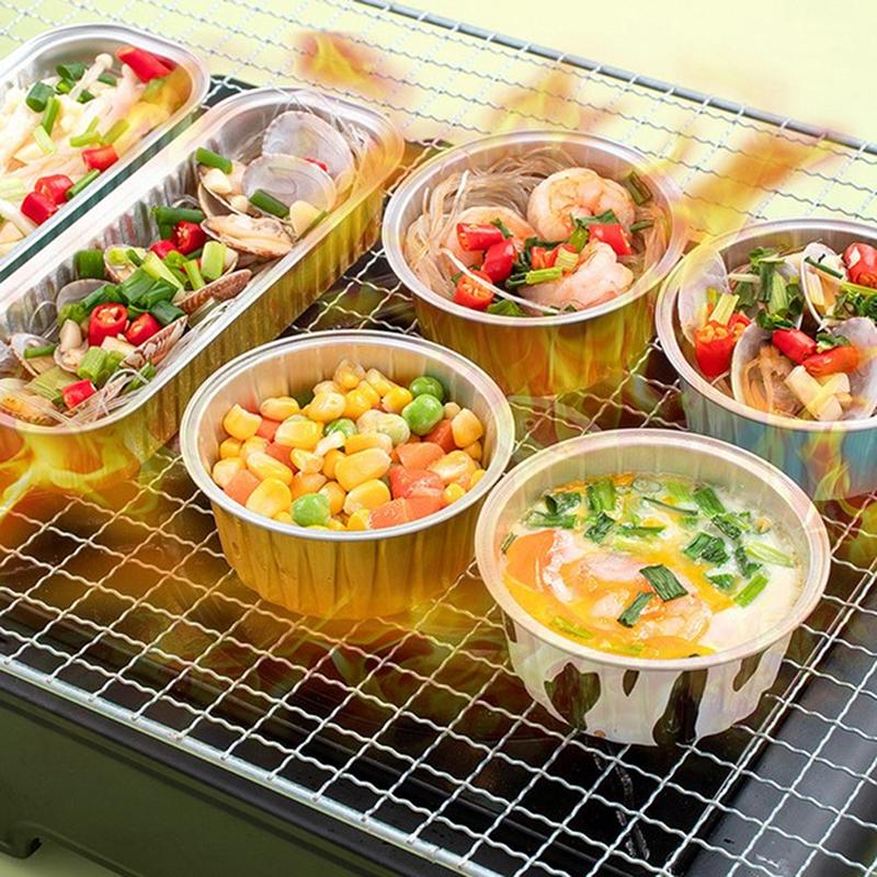 10шт круглые утолщенные алюминиевые фольги для выпечки печенья, кексов, кексов, выпечки, пирога, чашки