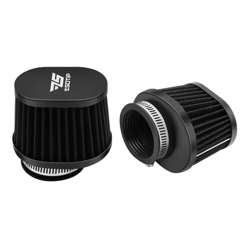 ZSDTRP 2pcs Motorcycle Air Filters 60mm 55mm 50mm Universal for Motorbike Cold Air Intake High Flow Washable Filter