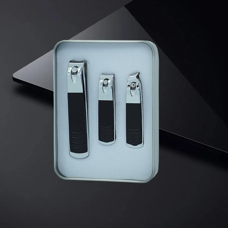 Portable Manicure Kit: Tin Box Nail Clippers, Scissors, Eyebrow Tweezers, and Ear Spoon Gift Set