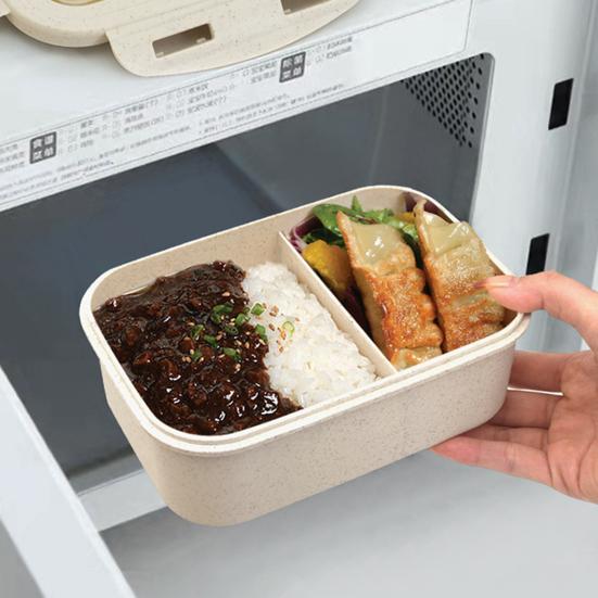Bento Box Удобная организация Четырехсторонняя защелка Полезные два отделения Еда со столовой посудой Школьные принадлежности