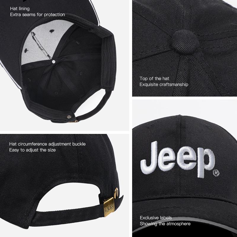 For Jeep Car Outdoor Sports Baseball Cap Hand Embroidery Casual Hat For Jeep Grand Cherokee Wrangler JK Gladiator Compass Ren