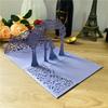 1 шт. 3D Жених и Невеста Розовое Золото Pop-Up Свадебные Приглашения Лазерная Вырезка Открытки Конверт Приглашения на Девичник