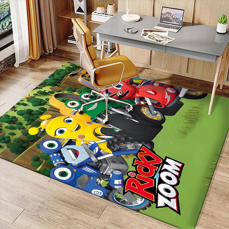 Ricky Zoom Printed Absorbent Washable Carpet, Non-Slip Bathroom Mats, Kitchen Rugs, Yoga Mat,Living Room Entrance, Camping Picnic Rugs