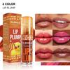 6 Colors Mirror Moisturizing Lip Balm Glitter Transparent Crystal Jelly Lip Gloss Duck Lip Plumping No Sticky Sexy Lip Oil