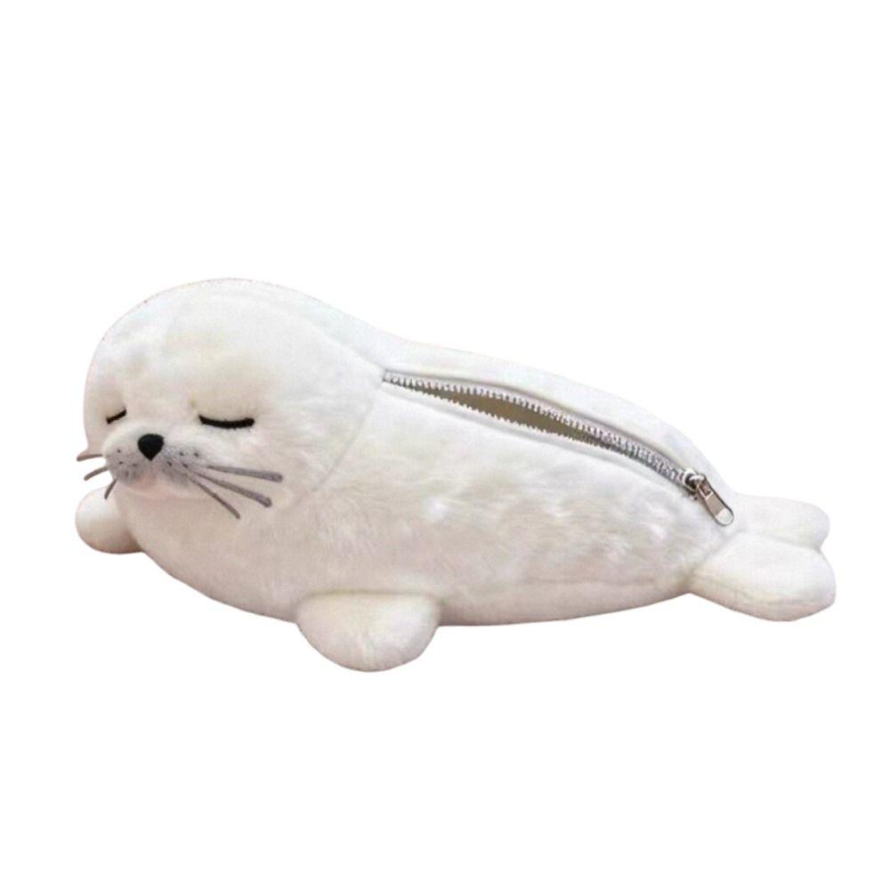 Высокоэстетичная кукла-тюлень Пенал Плюшевая сумка для канцелярии Милая пенальница Подарок