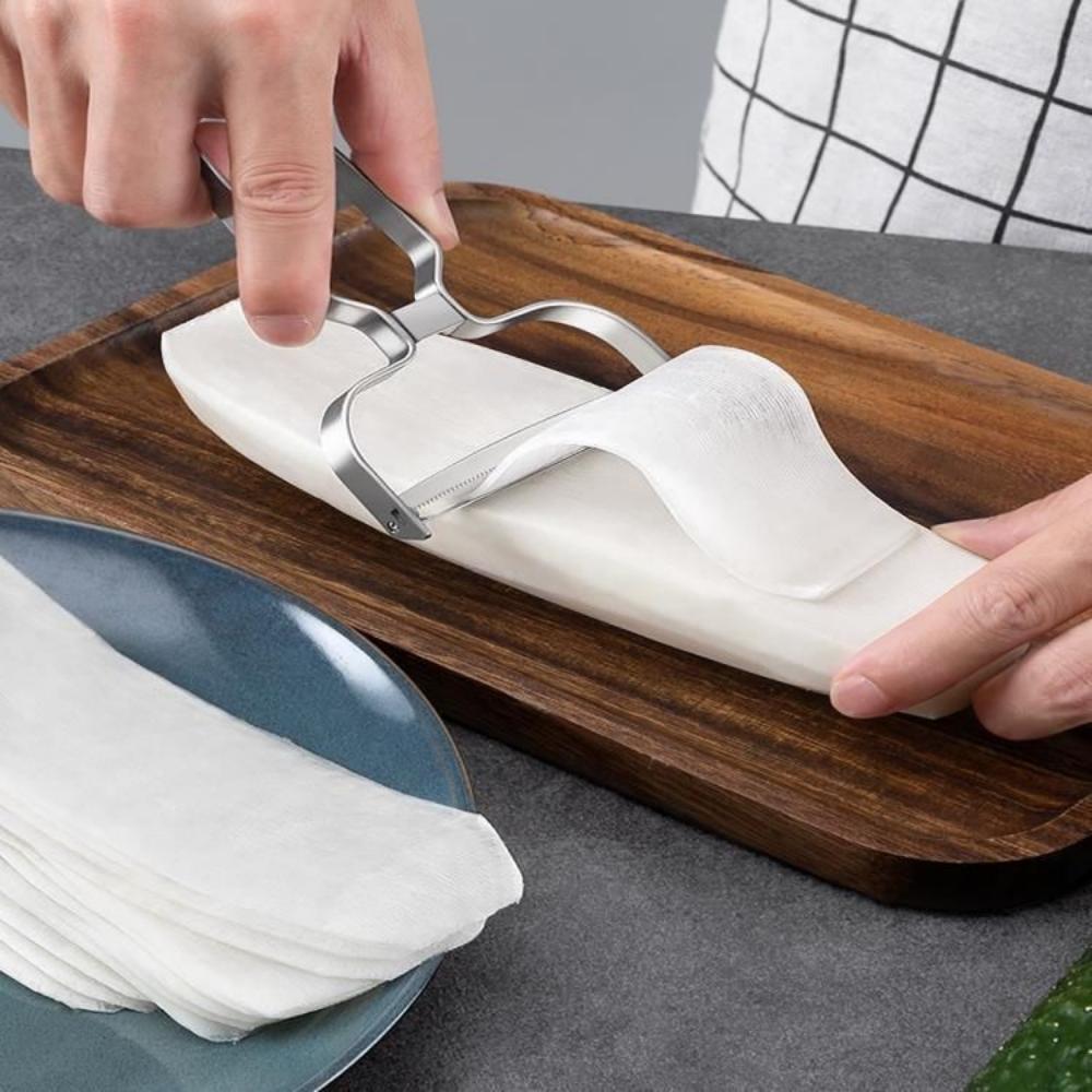 Нож из нержавеющей стали для нарезки редиса большими тонкими ломтиками Инструмент для чистки картофеля Овощерезка Кухонные принадлежности для приготовления пищи