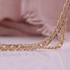 Rose Gold Color Preservation Electroplated Copper Chain Bracelet Necklace Italian Craft Chain