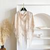 Sophisticated Social Shawl Triangle Lace Shawls And Wraps with Tassels, Floral Sheer Evening Dress Shawl, Breathable Soft Velvet Cape Tassel