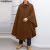 Men Casual Loose Irregular Cloak Tops Baggy Long Cape Coats Windbreaker