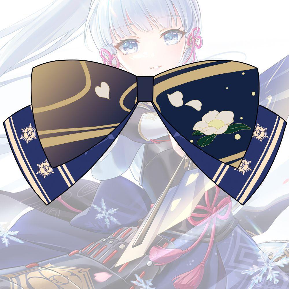 Аниме Genshin Impact Хутао Бант Заколка для волос Аксессуары для волос для девочек Реалистичный и нежный дизайн