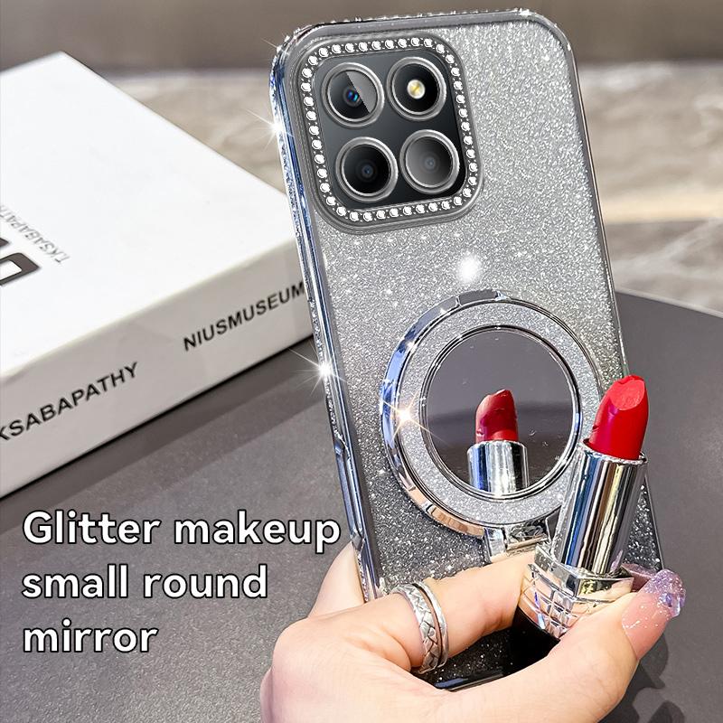 Чехол-подставка с магнитом Magsafe с бриллиантовым блеском для Huawei Honor X9A X9B X50i X9C X60 Pro X8A X8B X7B X7C X8 5G, мягкий чехол