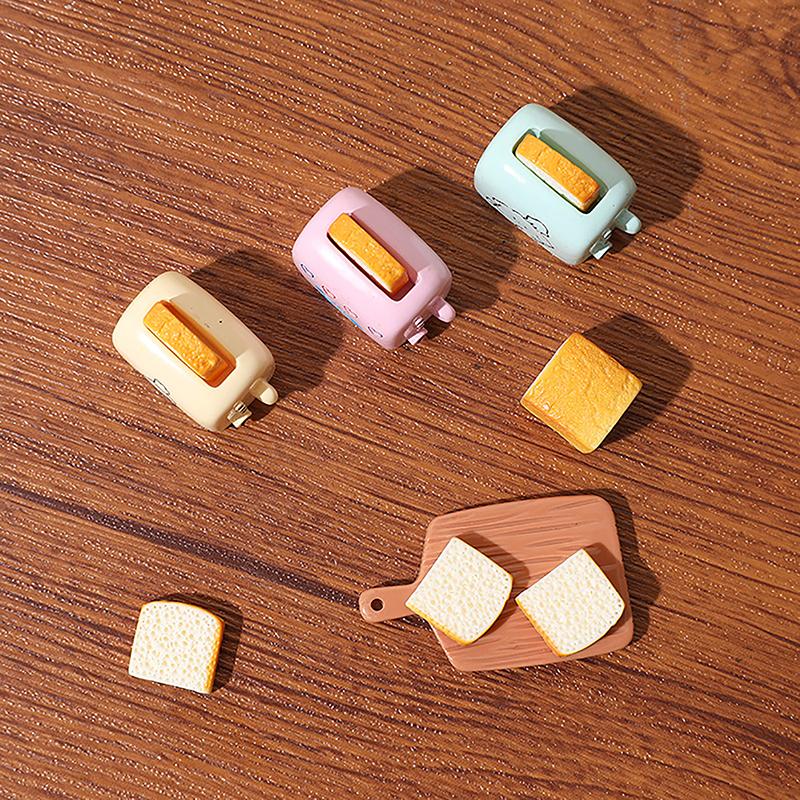 1/2 шт. кукольный домик мини имитация тостов хлебопечка еда игровое украшение модель своими руками миниатюры реквизит для сцены аксессуары из смолы