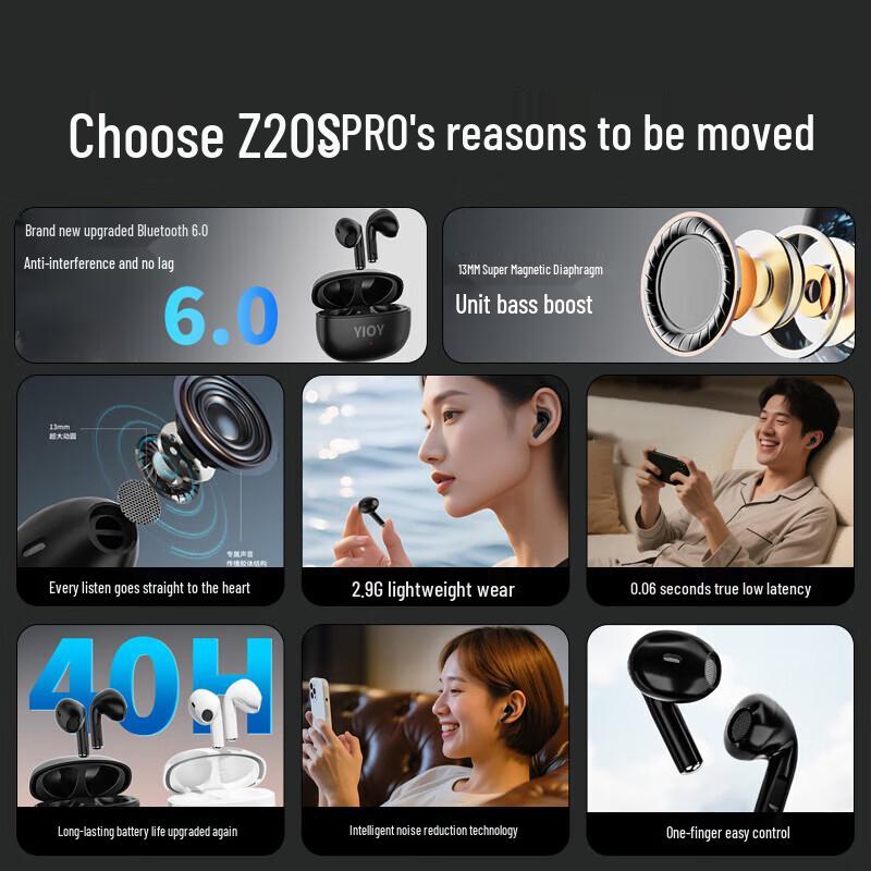 Беспроводные Bluetooth-наушники-вкладыши YIOY Z20S Pro