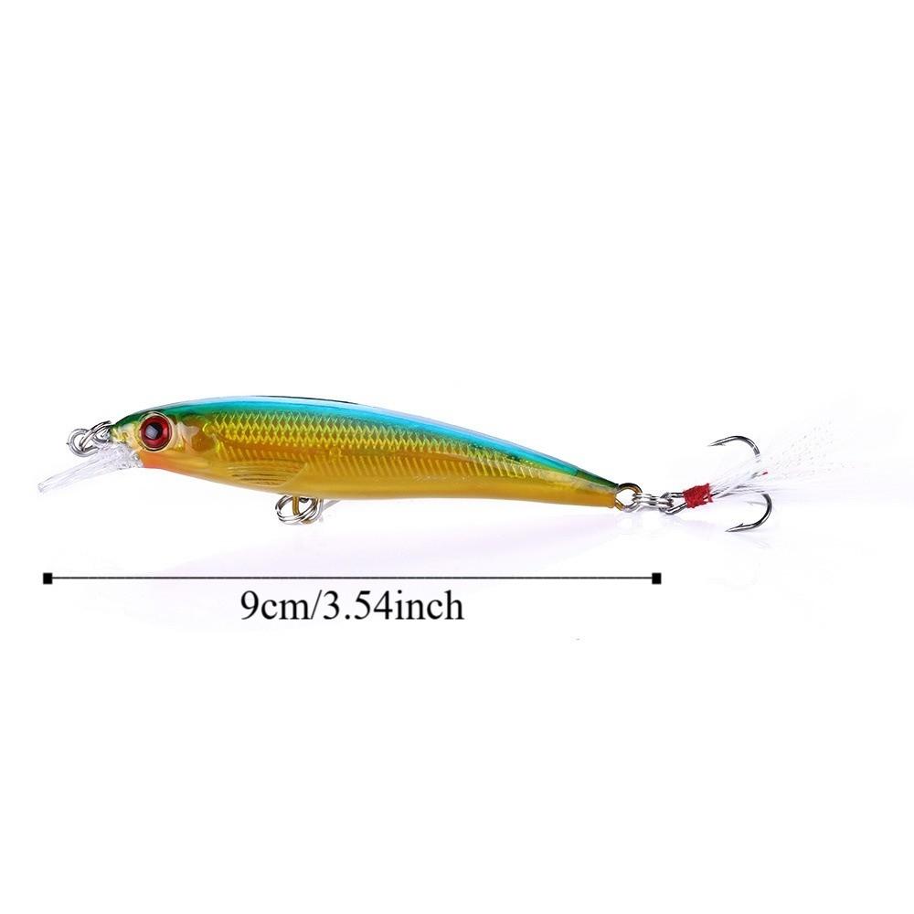 10pcs/box With Box Simulation Fish Lures Crank Hook Fishing Lures Kit Sea Equipment