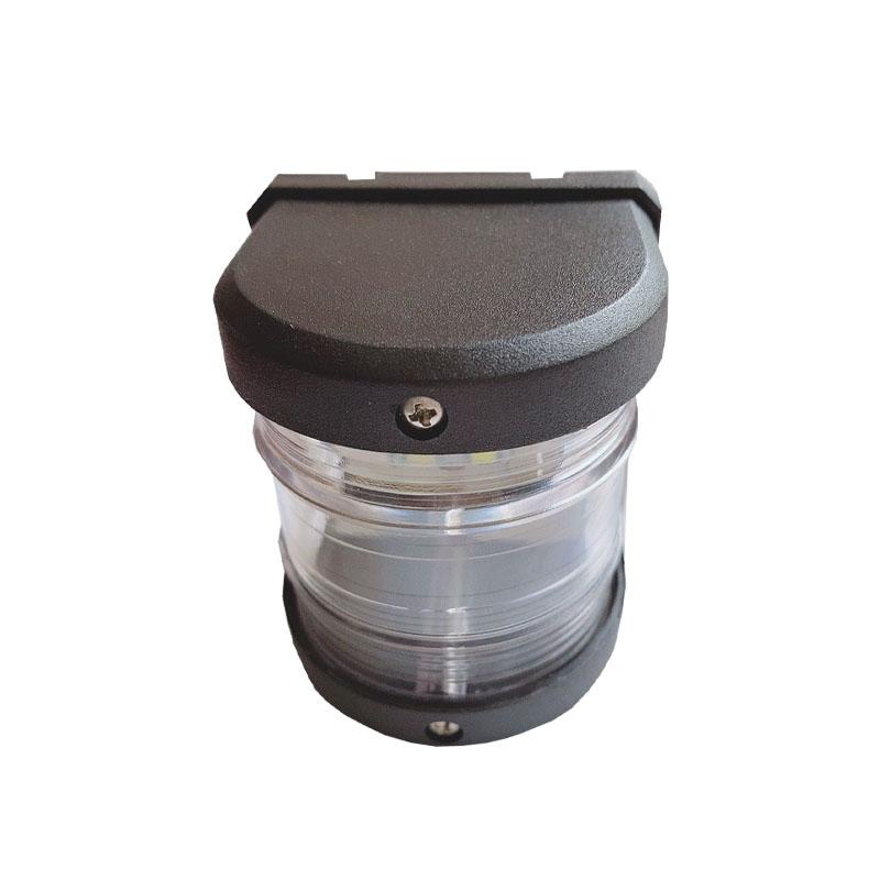 Boat Black Plastic 12V LED/Tungsten Low Side Lamp 225 Degree Waterproof Masthead and Stern Navigation White Light