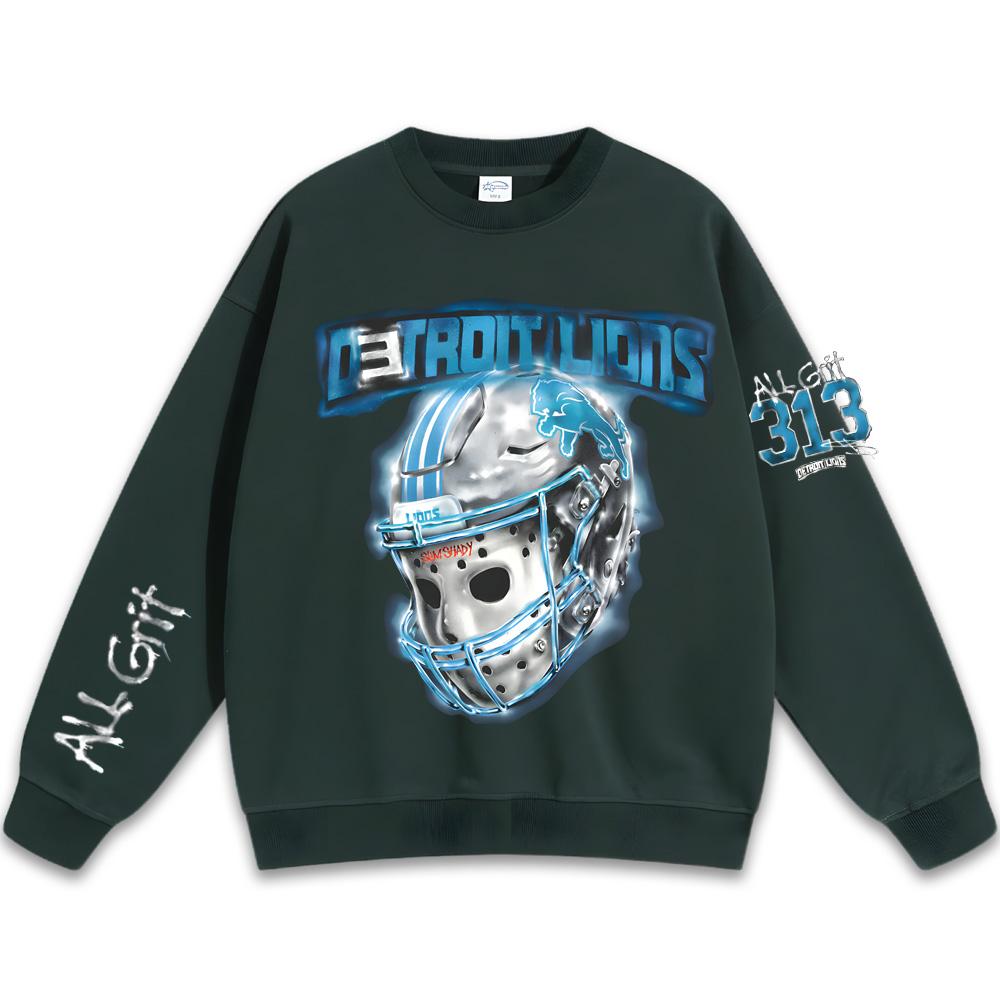 EMINEM X LIONS ALL GRIT Лонгслив 2026 Новый американский рэпер Eminem Как на официальном сайте Осень/Зима Высококачественная толстовка