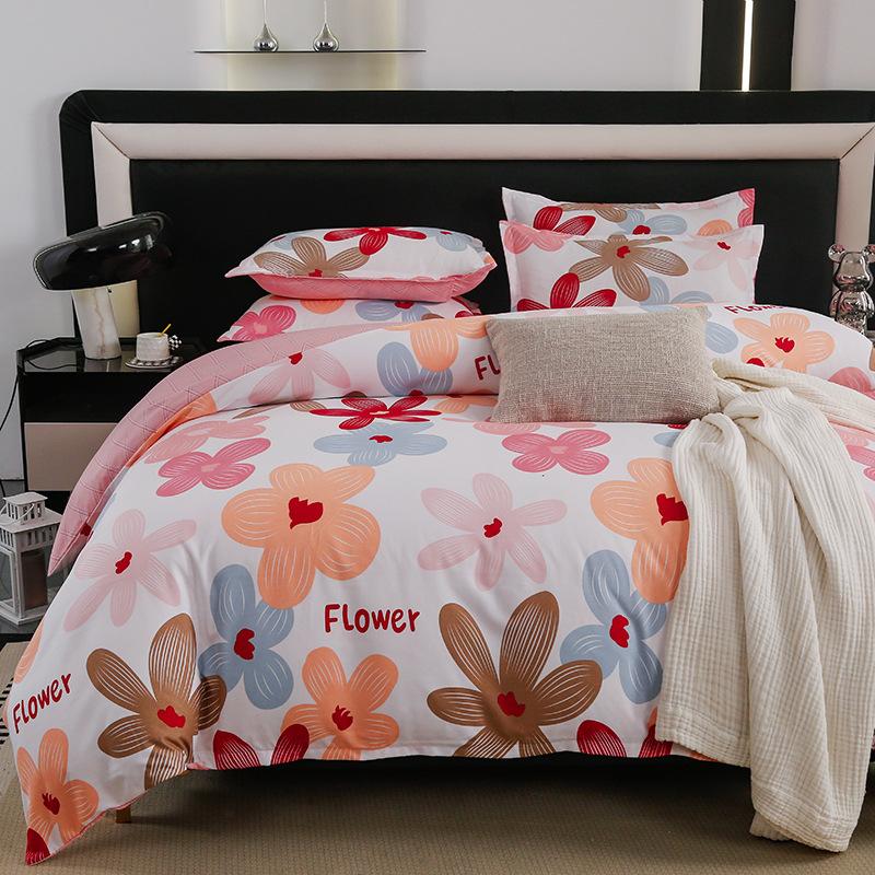 Комплект из четырех предметов из плотного хлопка с потертостями, комплект из 4 простыней и одеял, комплект из трех предметов для общежития