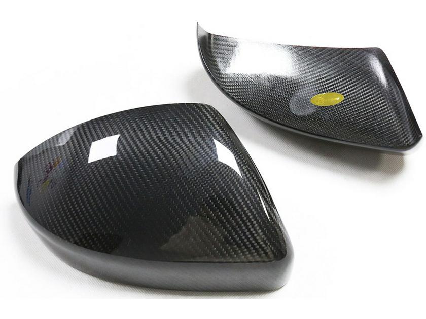 Highly Popular Dry Carbon Fiber Stick-on Mirror Covers for Jaguar F-PACE and E-PACE.