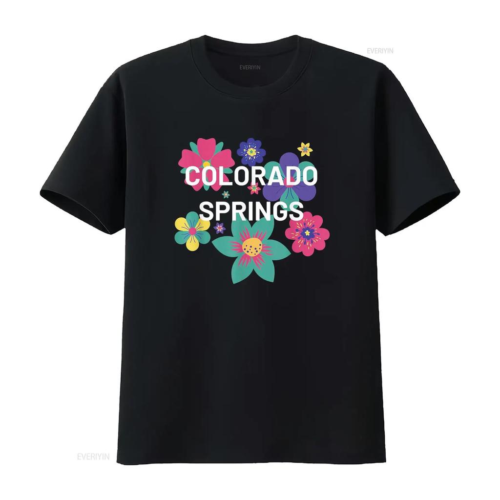 Colorado Springs Floral Souvenir T Shirt for Women and Kids vintage Washed graphic Unisex Soft Stylish designer clothes