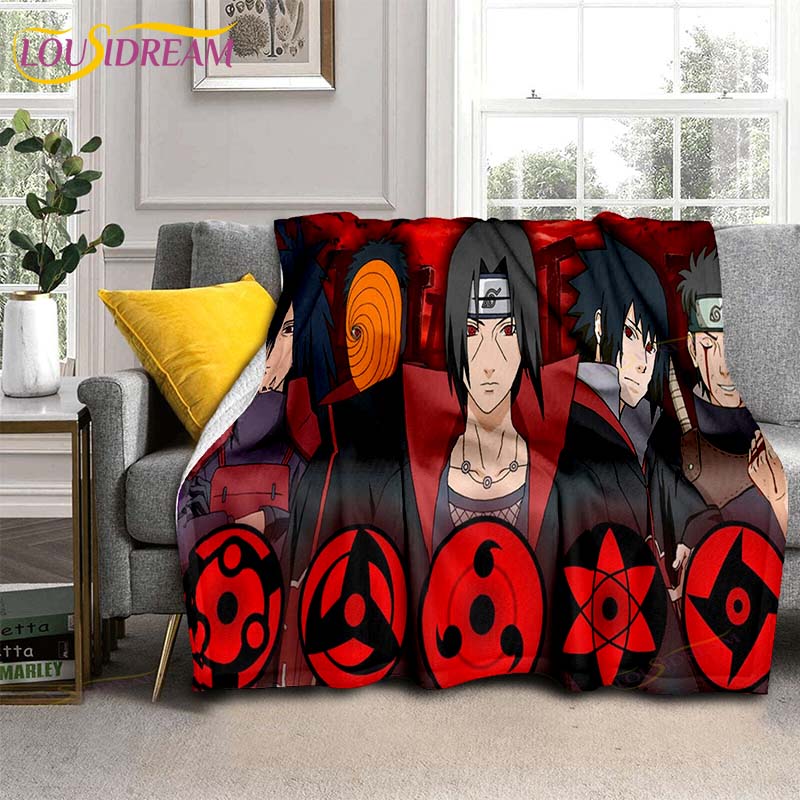 Одеяло с рисунком аниме «Наруто», пододеяльник для дивана, дорожное постельное белье, фланелевое одеяло, покрывало