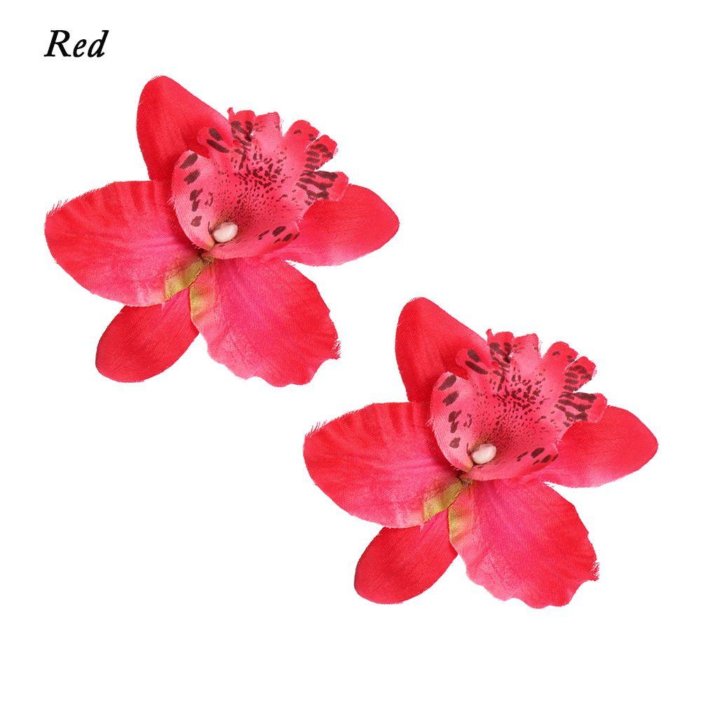 2Pcs Bohemia Girls Barrette Hairband Bridal Hairpins Flower Hair Clips Orchid Wedding Accessories