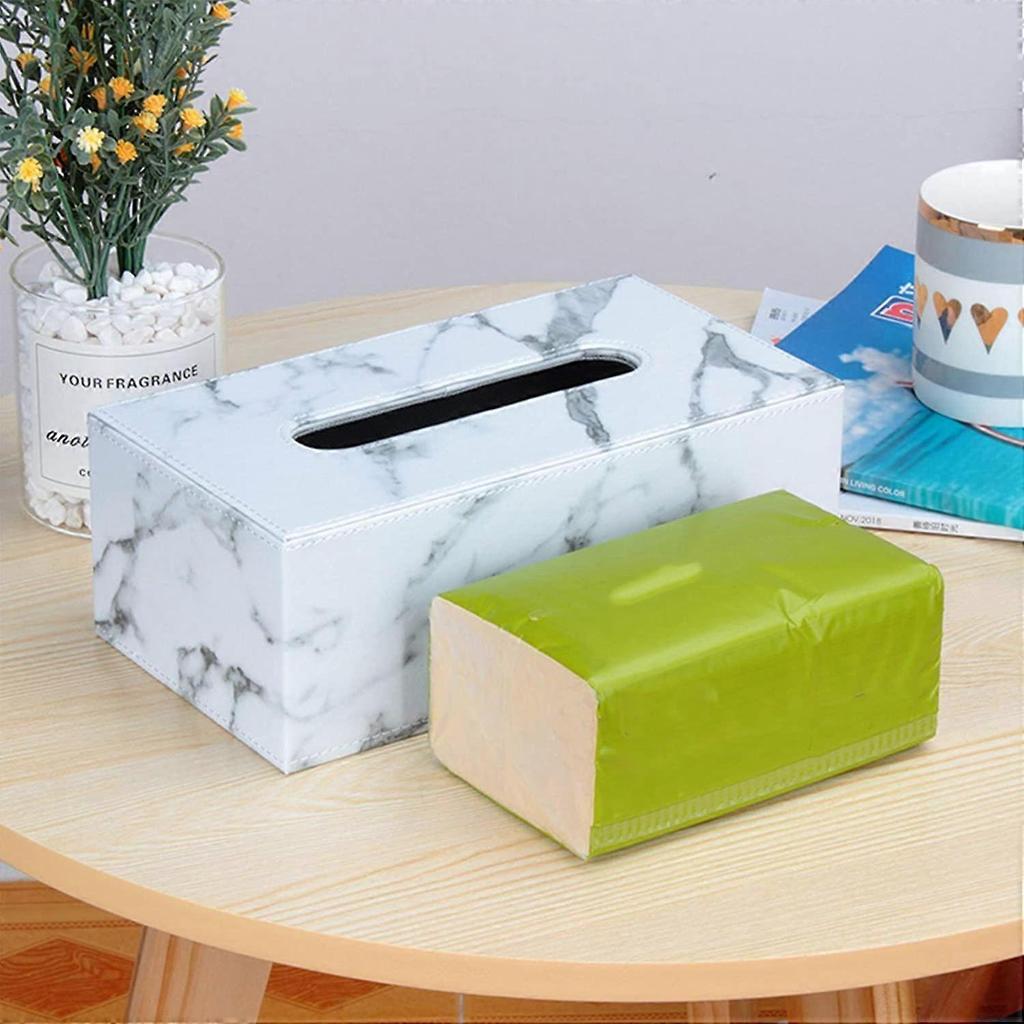 Tissue Box Holders,Tissue Box Cover Rectangular Leather Household Office Holder Box