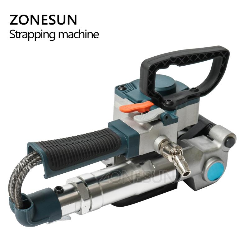ZONESUN ZS-B19 Пневматическая машина для сварки трением и обвязки лентой Воздушная машина для обвязки ПЭТ-лентой Инструмент для ПЭТ-лент шириной 13-19 мм