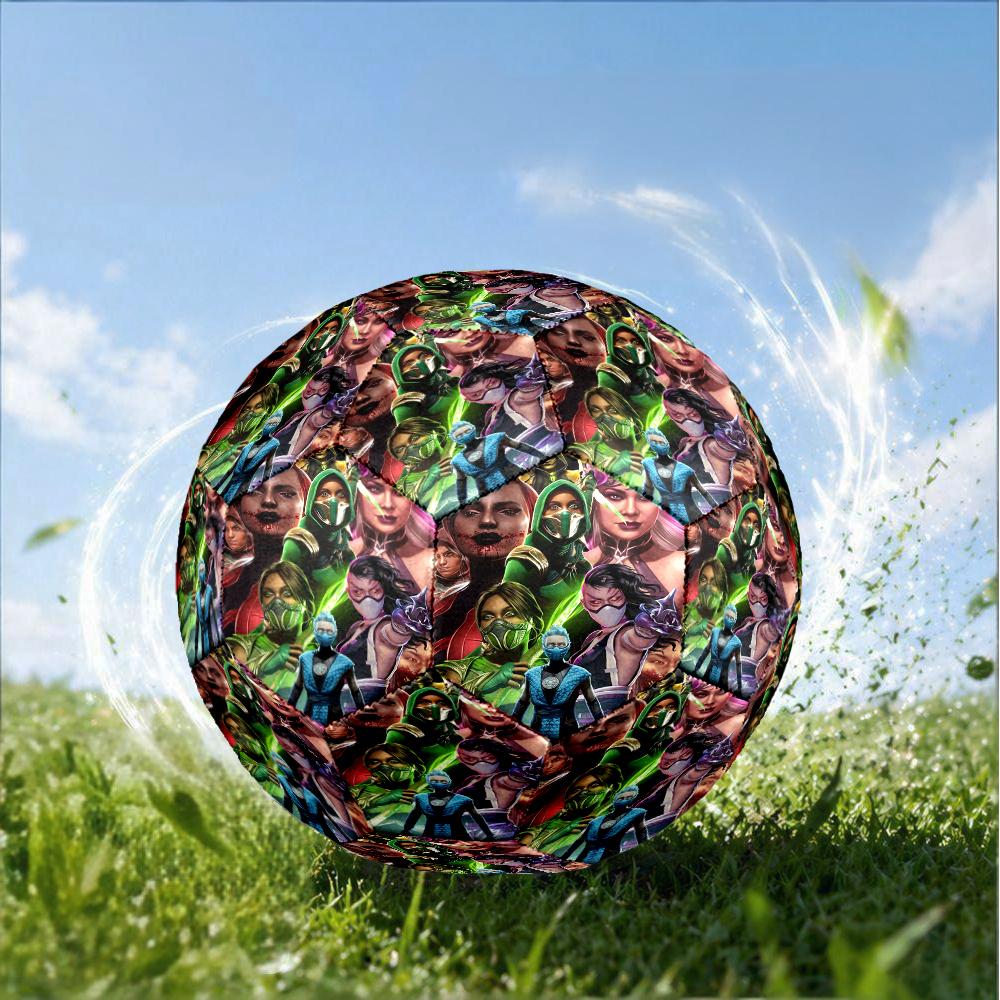 Dark Warrior's Mortal Kombat Size 5 Soccer Ball,Indoor/Outdoor Suitable for Training Matches Tournaments Practice Games Perfect Gift for Fan
